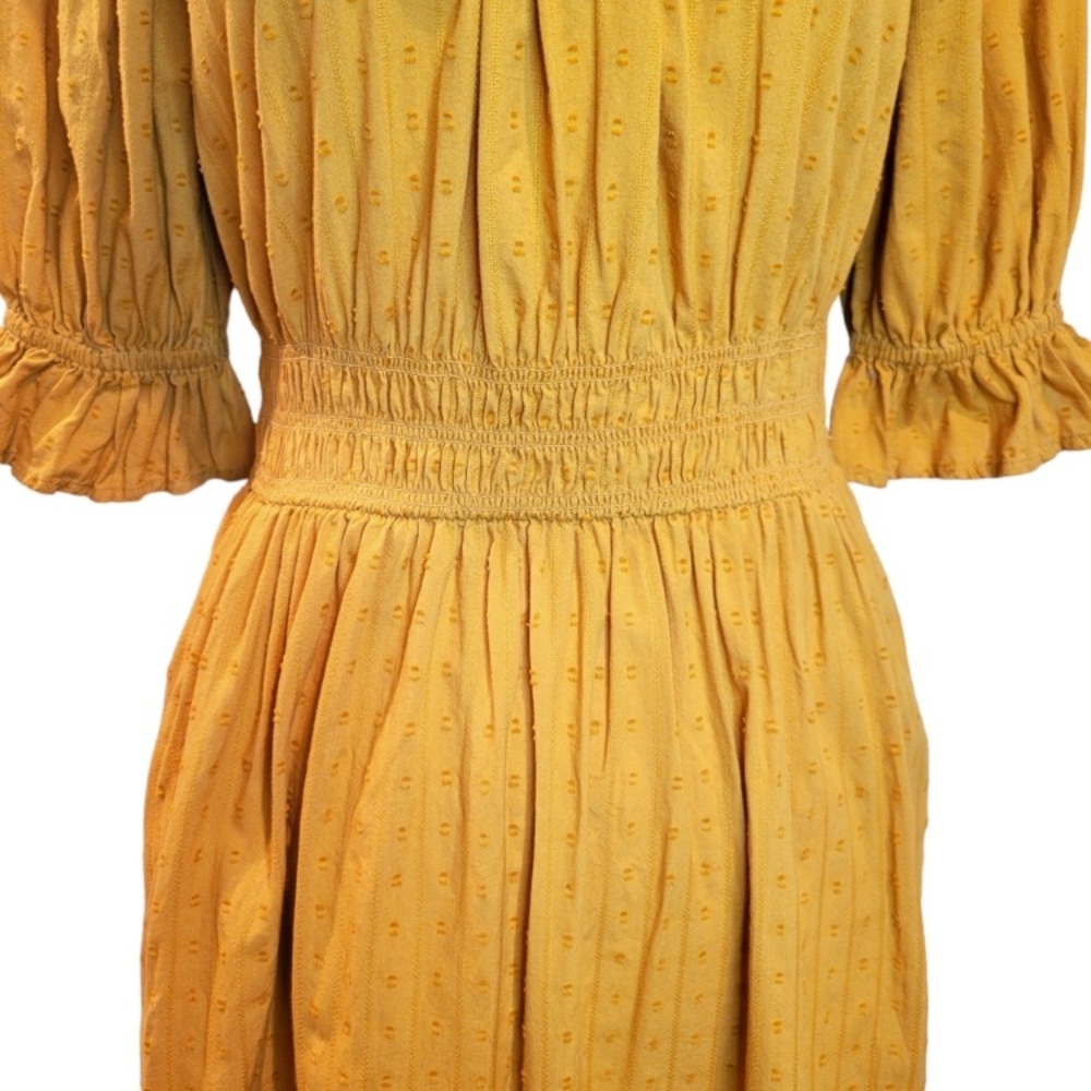 Universal Thread Mustard Ruffled Collar Swiss Dot… - image 5